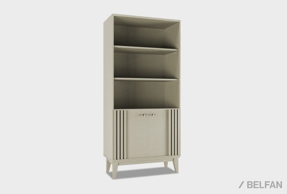 Стеллаж для книг "Чикаго" массив и шпон дуба 1