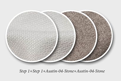 "Леформ" диван 3-х модульный; нераскл.; 25L15R; металл черный; Step 1+Step 1+Austin-04-Stone+Austin-04-Stone (гр.5/ТД/МТХ)