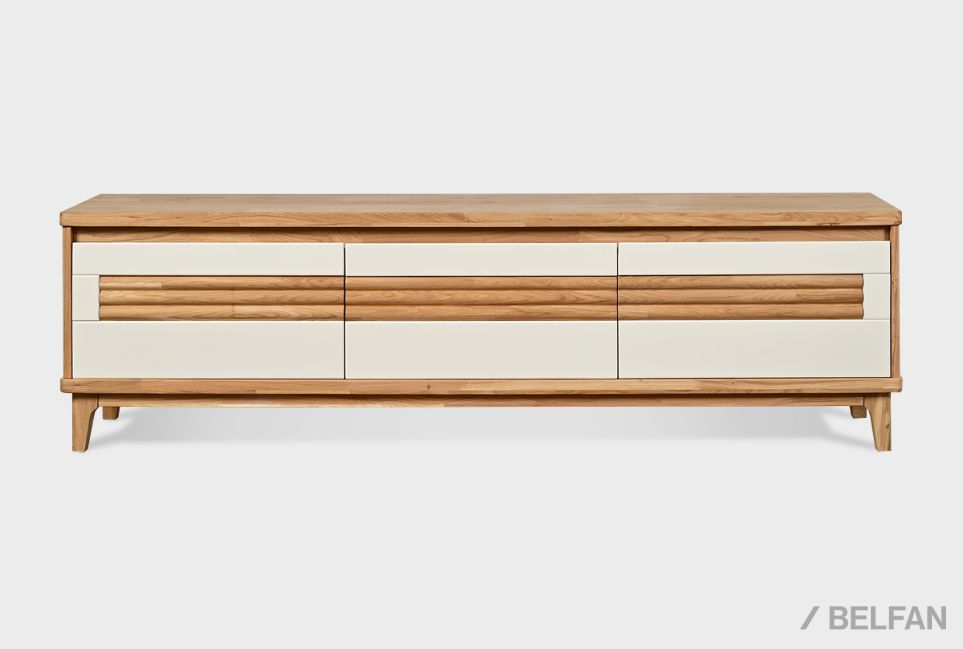 Тумба под ТВ "Уоллстрит" 170 массив дуба, МДФ 3