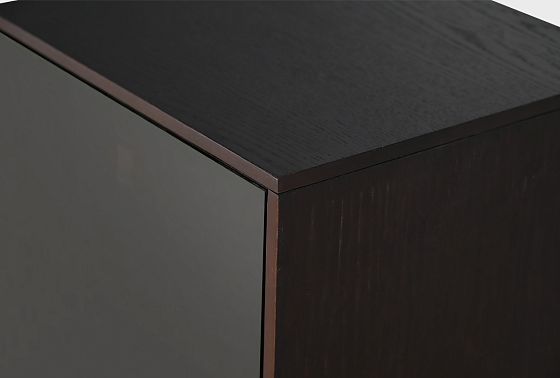 Шкаф настенный с зеркалом "Монреаль" (правый) шпон дуба, МДФ 10