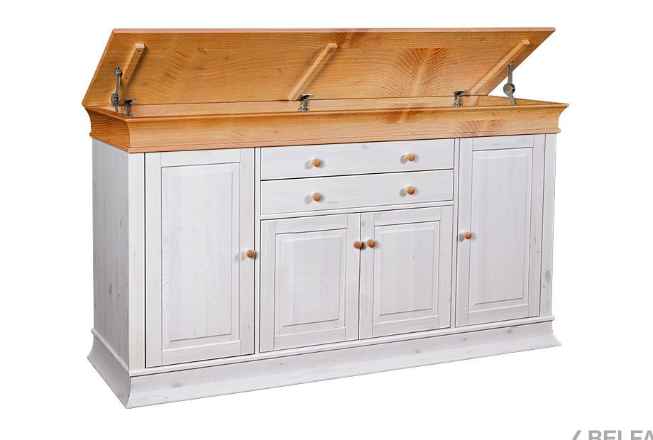 Комод "Бостон-4+2" с откидной крышкой массив сосны 1