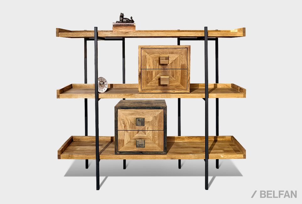 Стеллаж открытый "Cube Design" 3 массив дуба 2