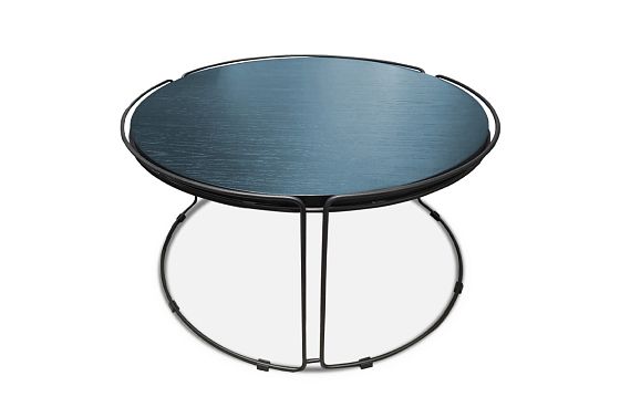 Стол журнальный "Collin" (круглый) большой массив и шпон дуба, МДФ 3