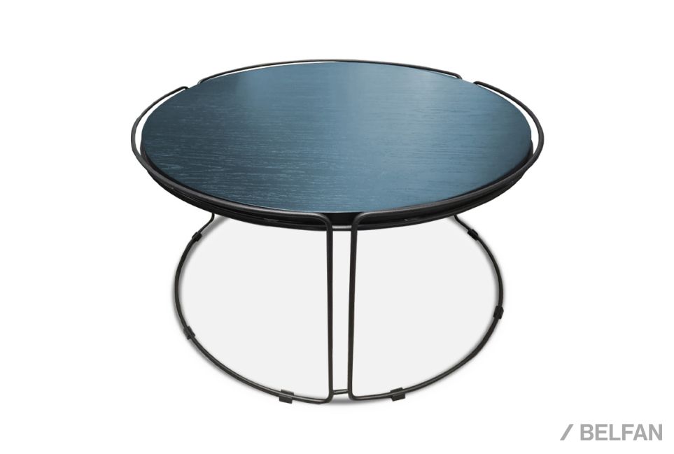 Стол журнальный "Collin" (круглый) большой массив и шпон дуба, МДФ 1