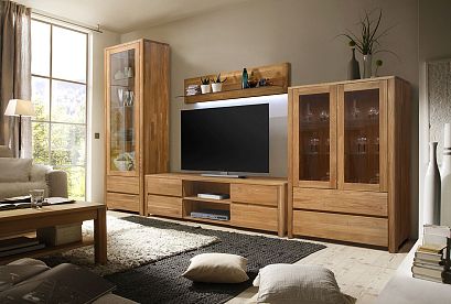 Шкаф с витриной 1-но дв. "Норд" (правый); бейц-масло