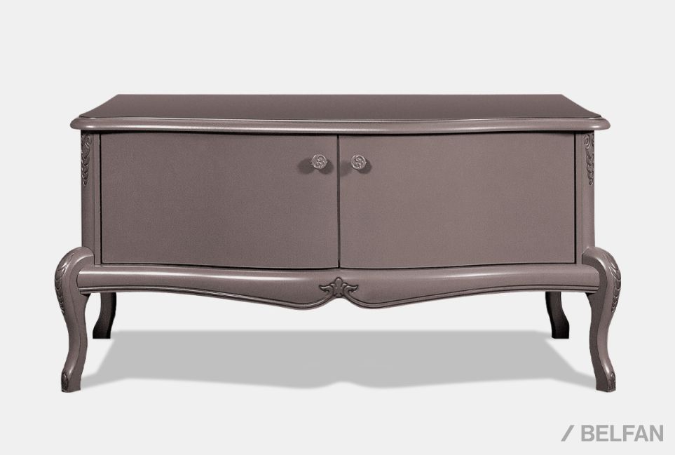 Тумба под ТВ "Флерон" (узкая) массив и шпон бука 1