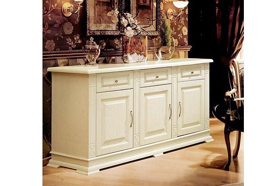 Тумба 3-х дверная "Верди Люкс 3" массив и шпон дуба 4