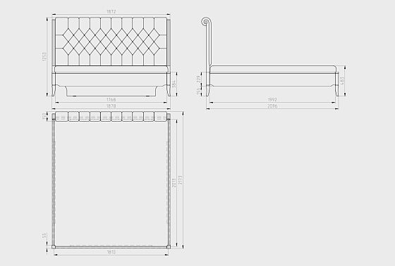 Кровать "Стюарт" (мягкое изголовье) массив и шпон дуба 8