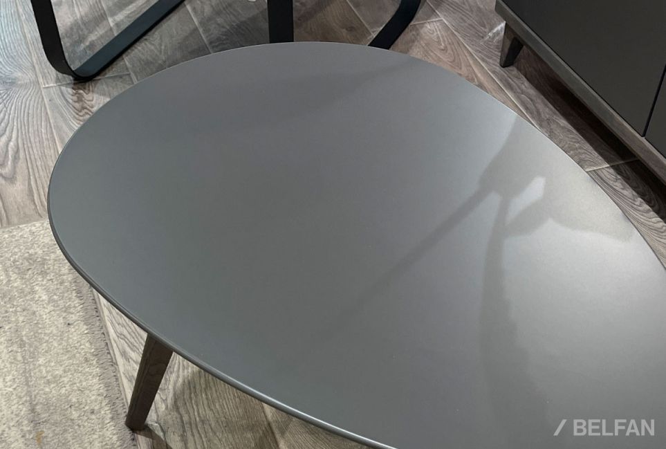 Стол журнальный "Уоллстрит" капля 266 массив дуба, МДФ 2