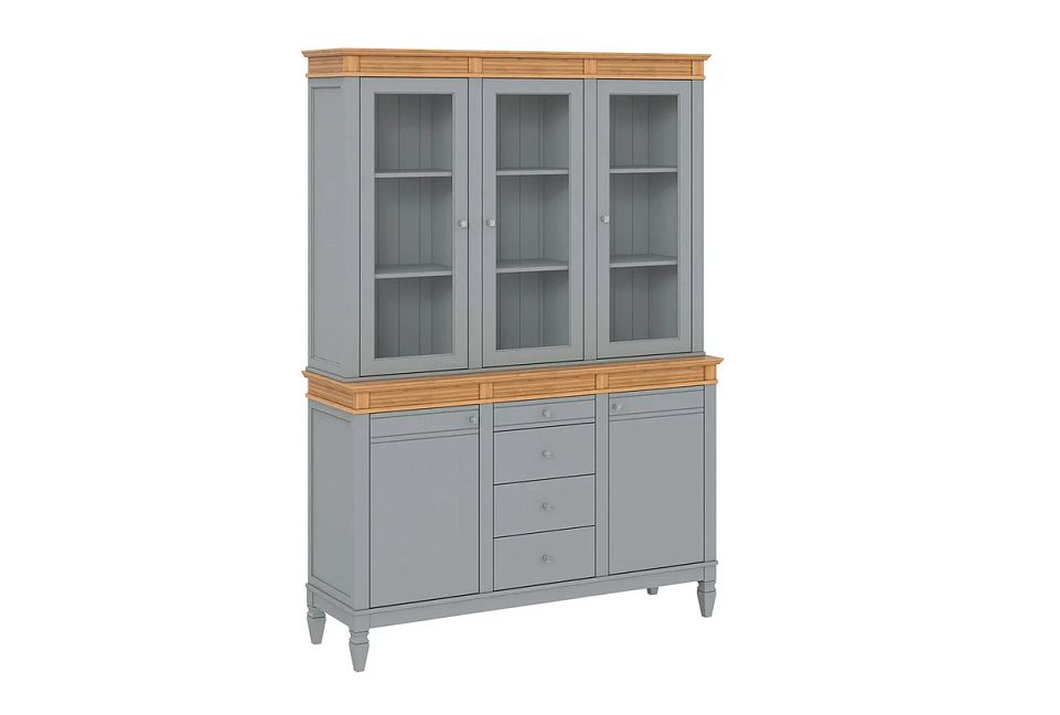 Буфет "Ольса" 330/324; серый 7042+антик 24
