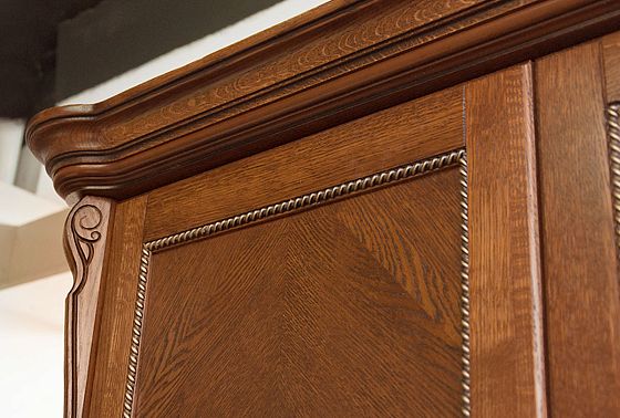 Шкаф 4-х дв. "Алези", без зеркала массив и шпон дуба 3