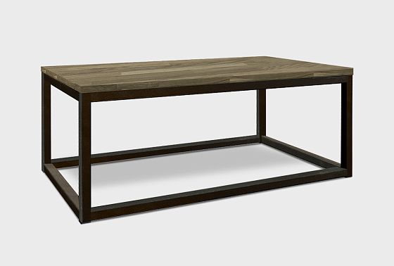 Стол журнальный "Арт" прямоугольный 259 массив дуба, металл 4