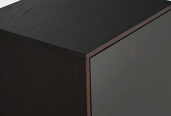 Шкаф настенный с зеркалом "Монреаль" (левый) шпон дуба, МДФ 9