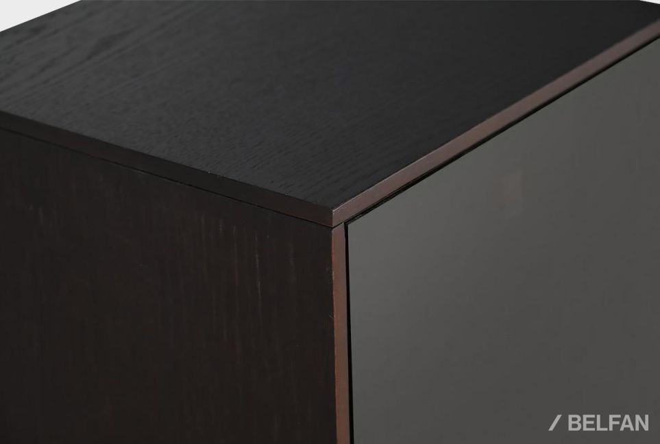 Шкаф настенный с зеркалом "Монреаль" (левый) шпон дуба, МДФ 2