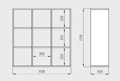 Стеллаж "Арт" 3x3
