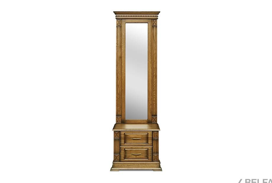 Тумба с зеркалом "Верди Люкс" массив и шпон дуба 2