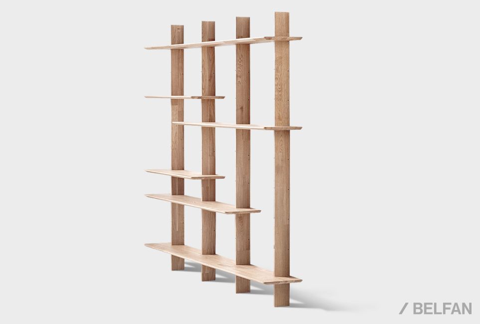 Стеллаж навесной "Арт" массив дуба 1