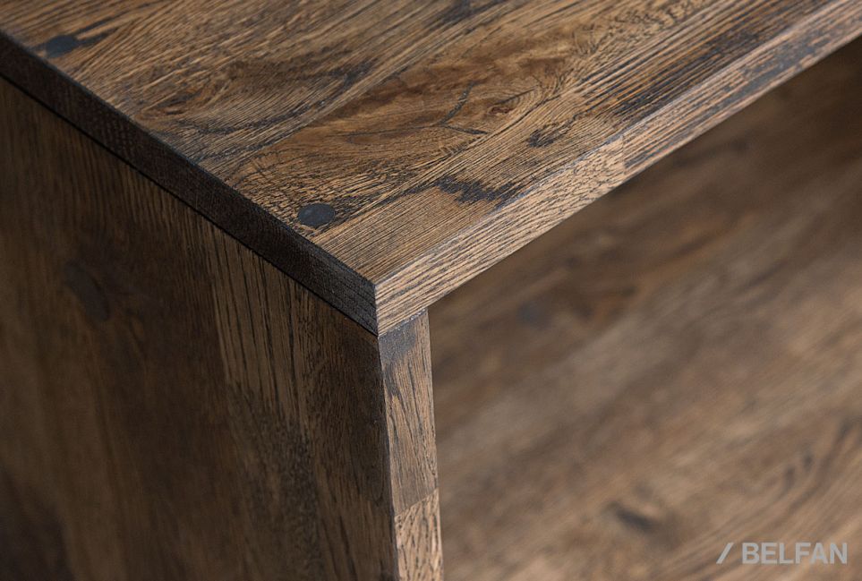 Полка настенная "Cube Design" 3 массив дуба 3