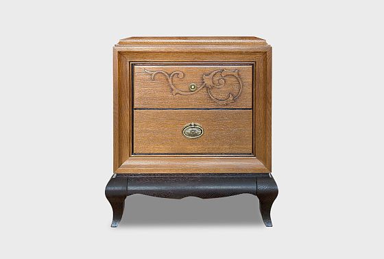 Тумба прикроватная "Соната" (декор) массив и шпон дуба 9