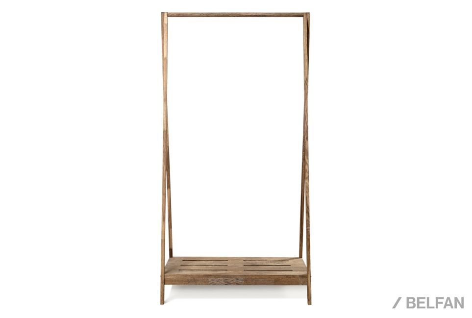 Вешалка напольная "Арт" (широкая) массив дуба 2