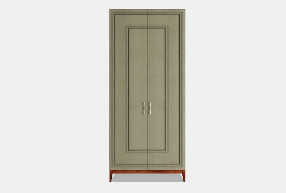 Шкаф 2-х дверный "Сакраменто" (с декором) массив и шпон дуба, МДФ 2