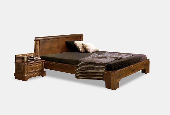 Кровать "Престиж" массив и шпон берёзы 3