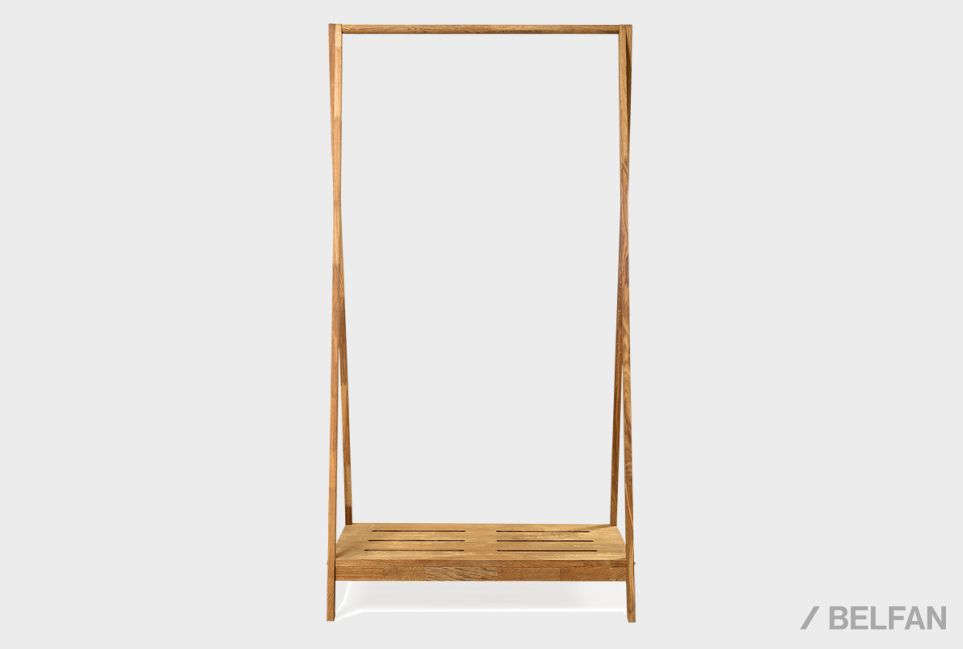 Вешалка напольная "Арт" (широкая) массив дуба 2