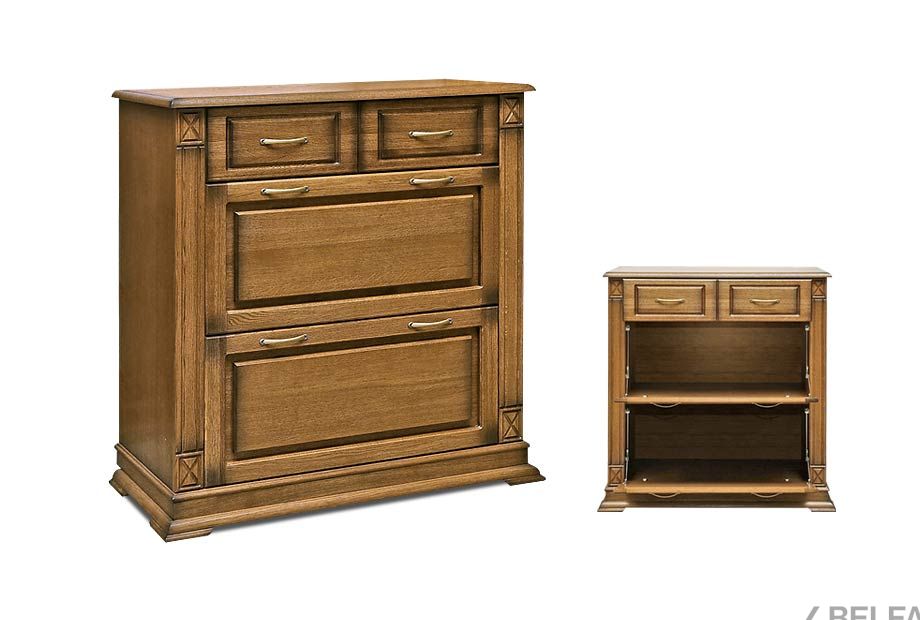 Тумба для обуви "Верди Люкс" 21 массив и шпон дуба 1