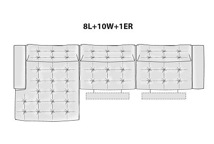 "Грей" диван с оттоманкой