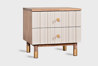 Тумба прикроватная "Меридиан"; *А-017.03; к-торфяной дуб, ф-панна котта