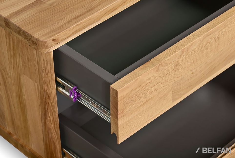 Тумба прикроватная "Уоллстрит" массив дуба, МДФ 5