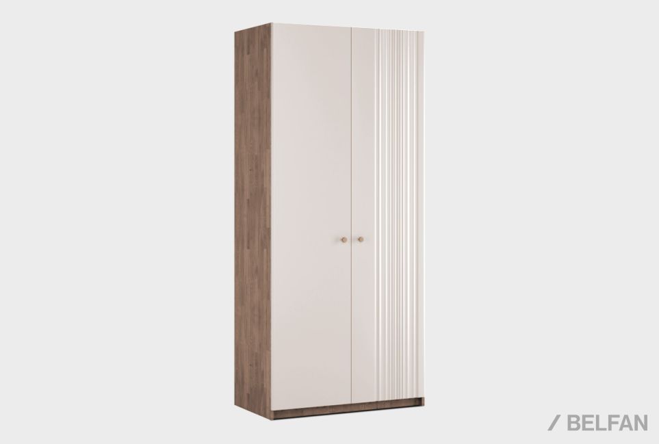 Шкаф для одежды 2-х дверный "Меридиан" (комбинированный) шпон дуба, МДФ 1