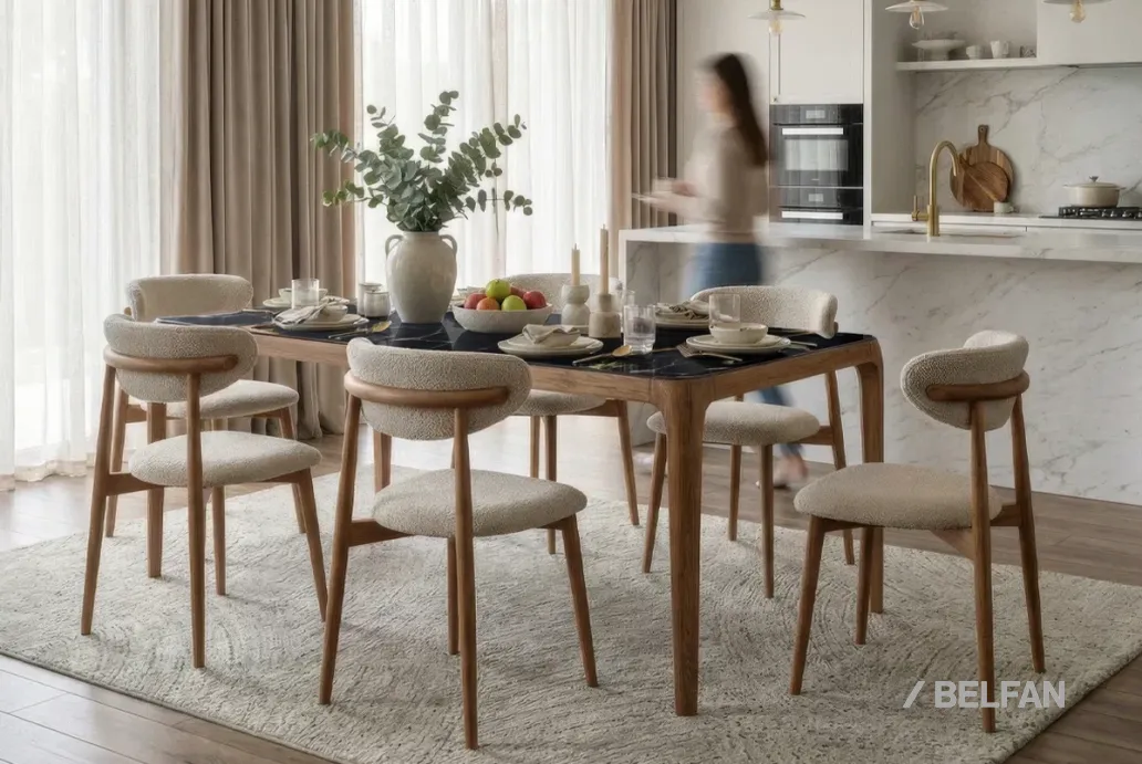 Стол обеденный и стулья «Бергамо» #2 американский орех