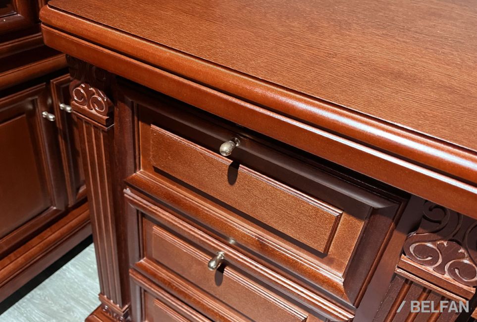 Стол компьютерный "Престиж" массив и шпон берёзы 2