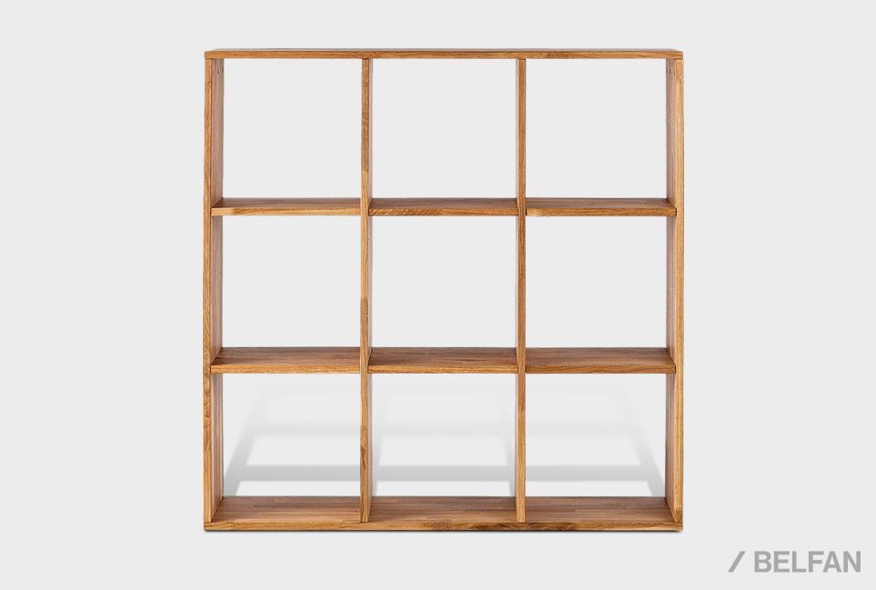 Стеллаж "Арт" 3x3 массив дуба 1