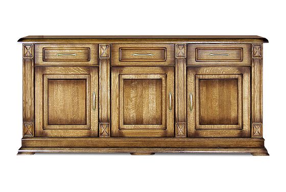 Тумба 3-х дверная "Верди Люкс 3" массив и шпон дуба 4