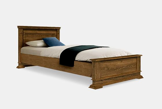 Кровать "Верди Люкс" (низкое изножье) массив и шпон дуба 2