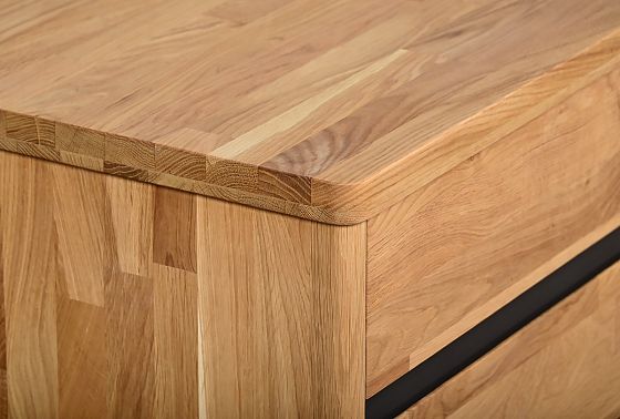 Тумба прикроватная "Уоллстрит" массив дуба, МДФ 9