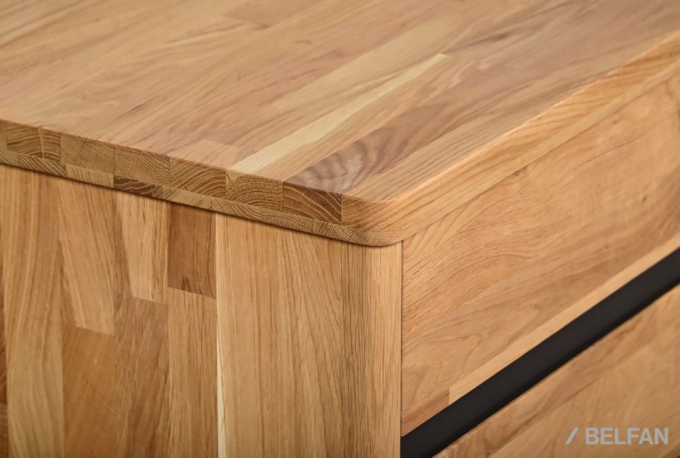 Тумба прикроватная "Уоллстрит" массив дуба, МДФ 4