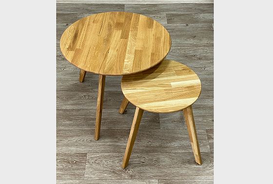 Стол журнальный "Арт" круглый 264 массив дуба 2