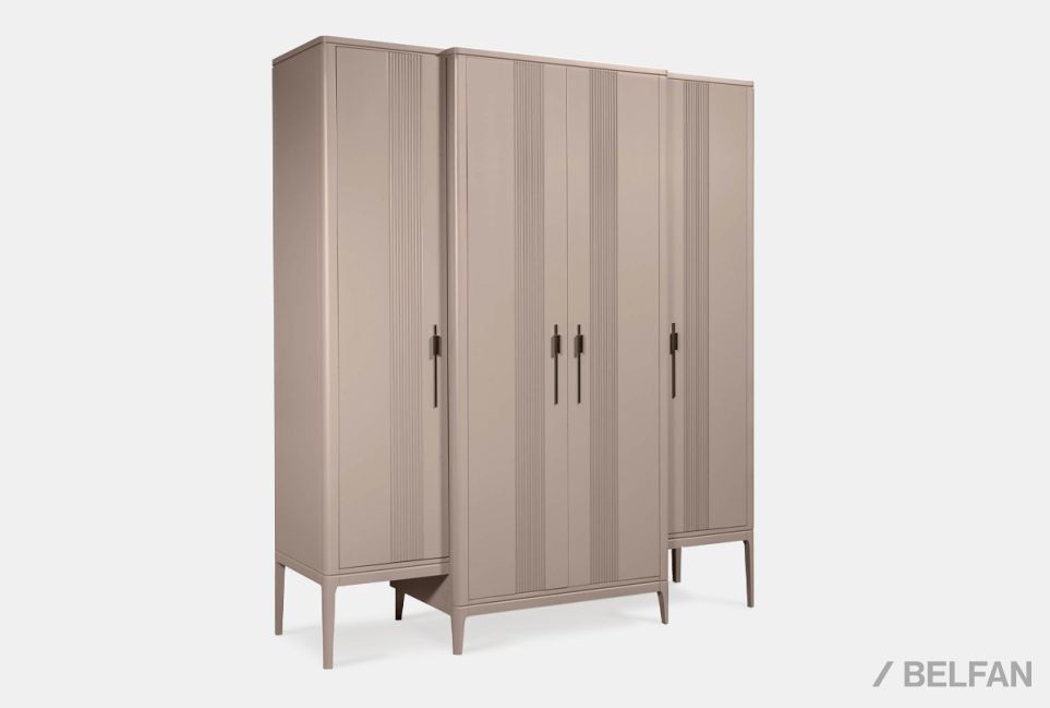 Шкаф для одежды 4-х дверный "Dune" массив березы, МДФ 1