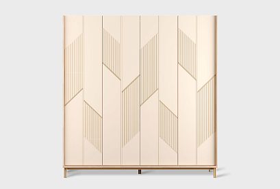 Шкаф для одежды 4-х дверный «Авеню»; *А-019.32; к-персиковое масло, ф-нюд