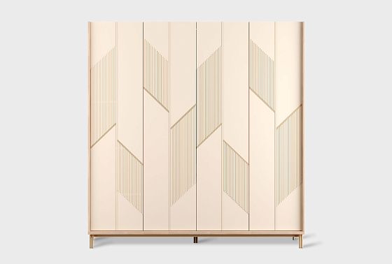 Шкаф для одежды 4-х дверный «Авеню» шпон дуба, МДФ, металл 3