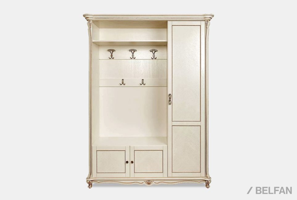 Шкаф комбинированный "Алези 1" (левый) массив и шпон дуба 1