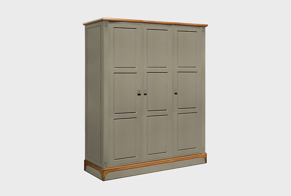 Шкаф для одежды 3-х дверный «Бриансон»; жемчуг+дуб