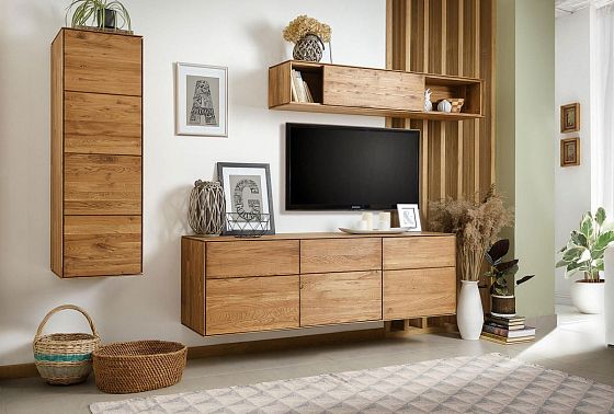 Шкаф навесной "Гринвуд" (левый) массив дуба 19