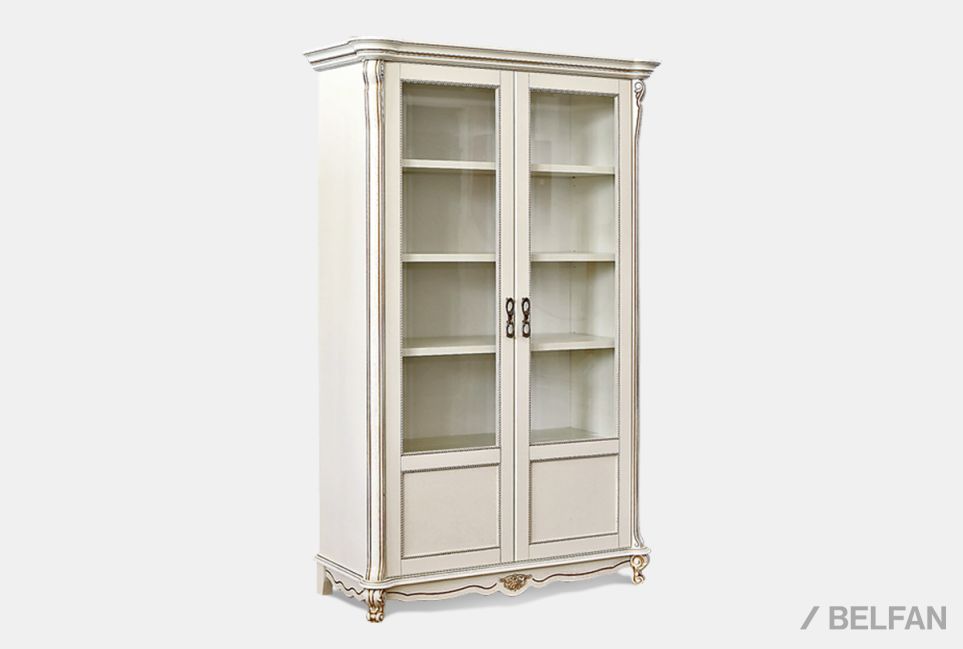 Шкаф для книг "Алези 2/1" массив и шпон дуба 2