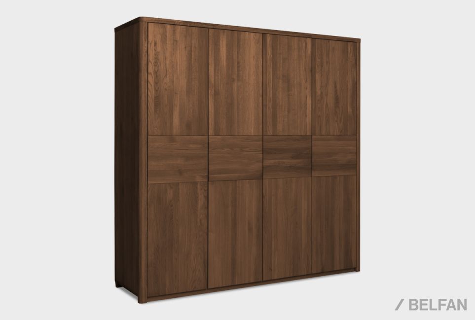 Шкаф для одежды 4-х дверный "Норд" (с ящиками) массив дуба 1
