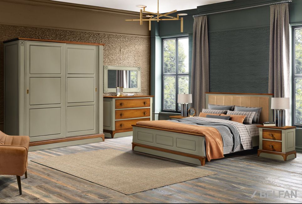 Кровать "Бриансон" массив и шпон дуба, МДФ 4