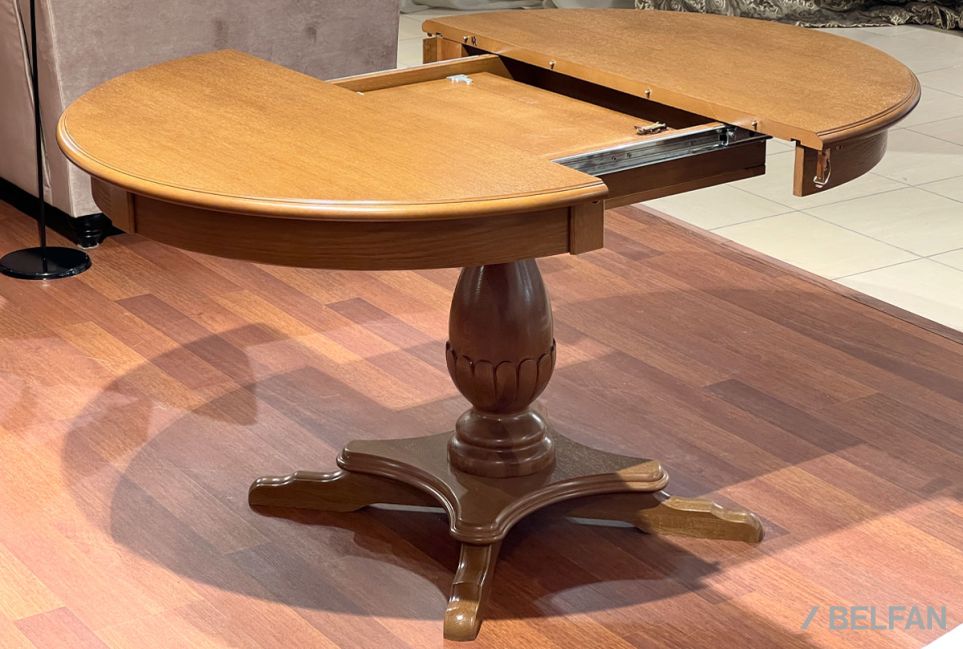 Стол обеденный "Полонез" (круглый) массив и шпон дуба 2